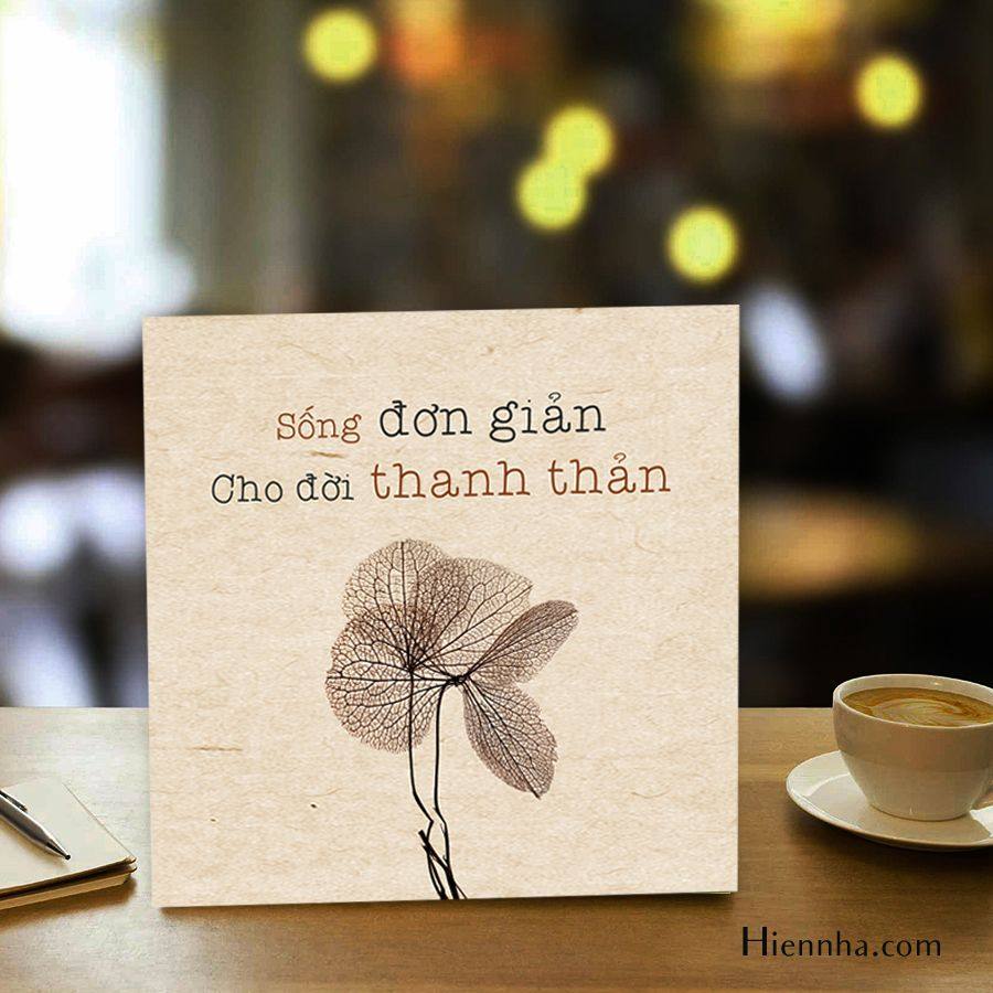 Tranh để bàn: Sống đơn giản cho đời thanh thản 2