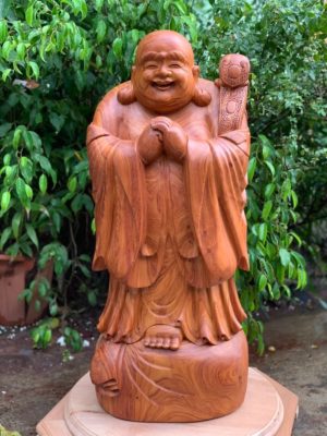 Tượng Phật Di Lặc đứng bằng gỗ - Cửa hàng Tượng gỗ 360