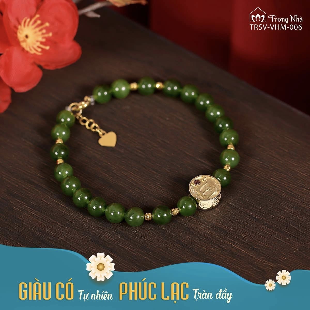 Vòng tay Phúc Lạc - Ngọc bích mix chủng tự Zam vàng 2 64c76b2f 47ab 459d 97b9 d545052b70e5 068d9cf82b8447949be22dcf7768cc4a